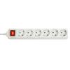MULTIPRESA LINDY 73103 CON 6 INGRESSI SCHUKO CON INTERRUTTORE, BIANCA